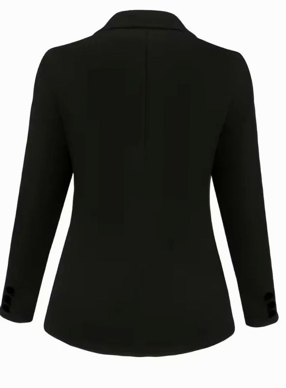 Dames Open-Front Blazer Lange Mouwen Decoratieve Knopen