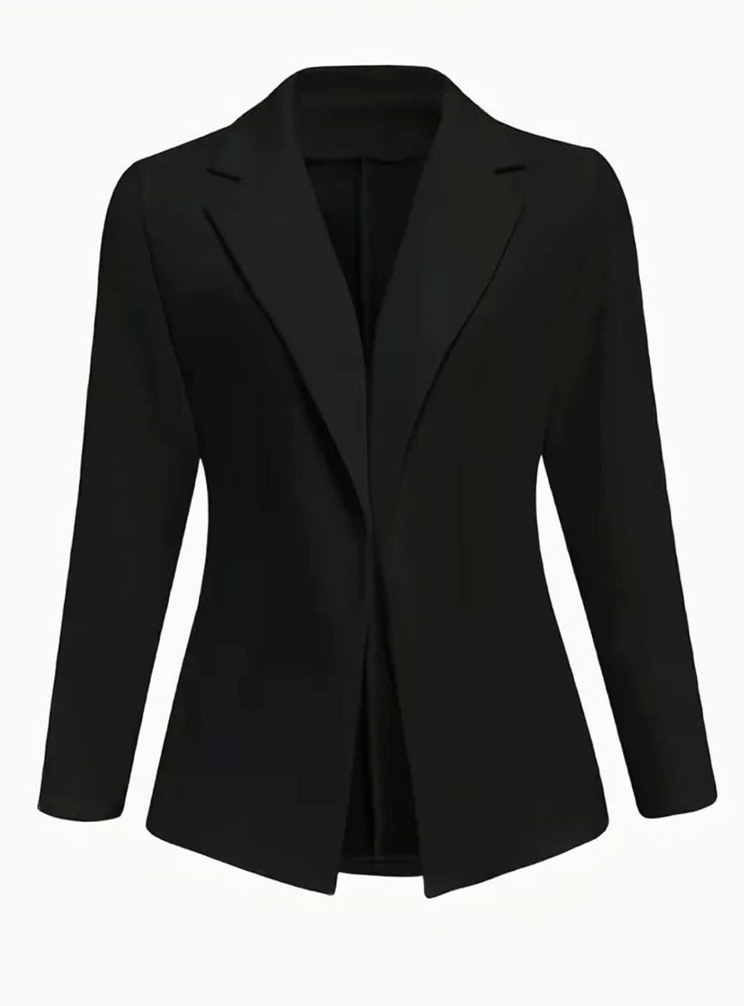 Dames Open-Front Blazer Lange Mouwen Decoratieve Knopen