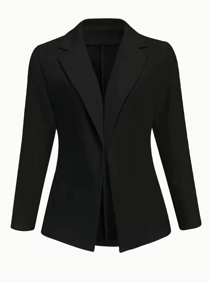 Dames Open-Front Blazer Lange Mouwen Decoratieve Knopen