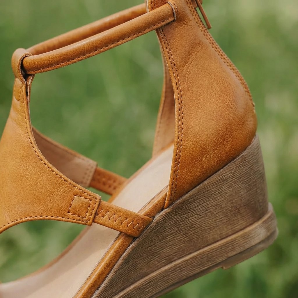 Dames Open-Teen Enkelband Sleehak Sandalen