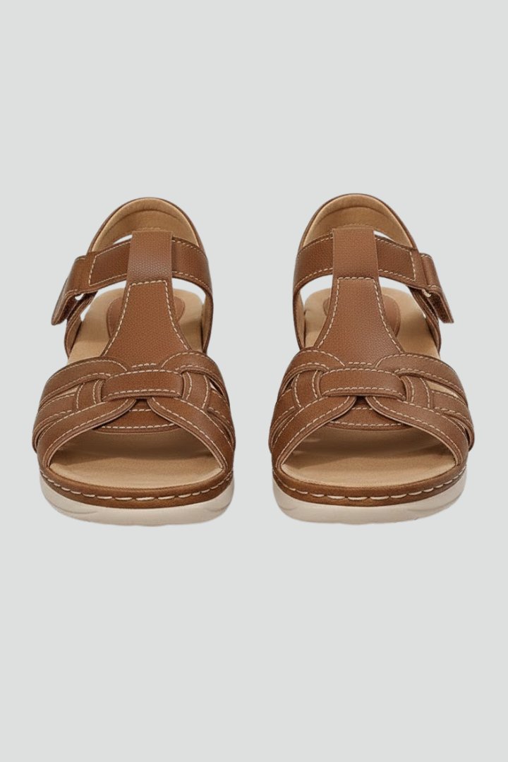 Dames Open-Teen Gevlochten Riemen Sandalen Klittenband
