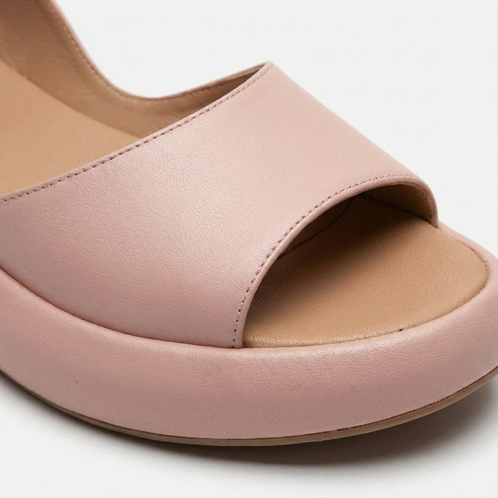 Dames Open-Teen Sleehak Sandalen Elastische Slingback