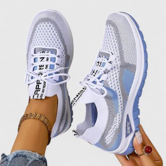 Dames Orthopedische Ademend Mesh Vetertrainers met Boogondersteuning - Blue