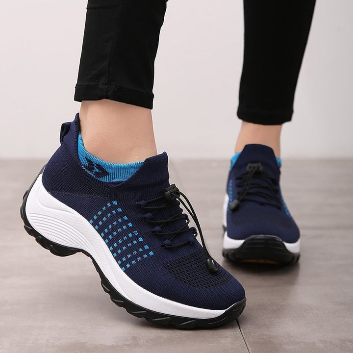 Dames Orthopedische Memory-Foam Vetersluiting Sneakers