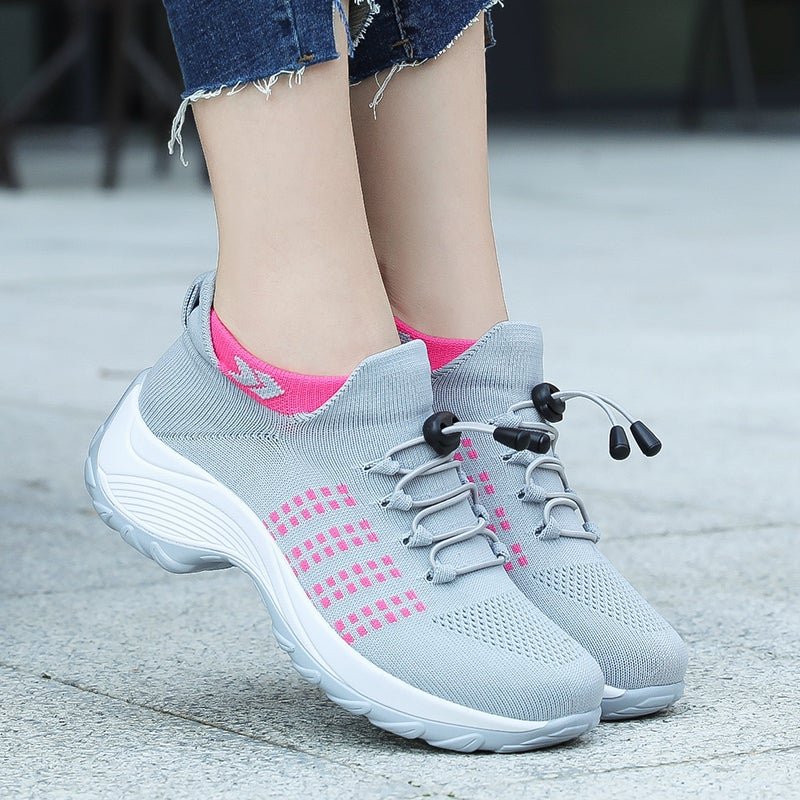 Dames Orthopedische Memory-Foam Vetersluiting Sneakers