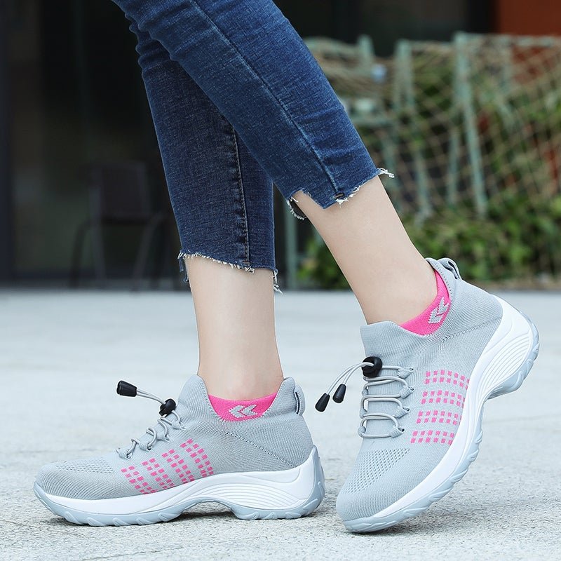 Dames Orthopedische Memory-Foam Vetersluiting Sneakers