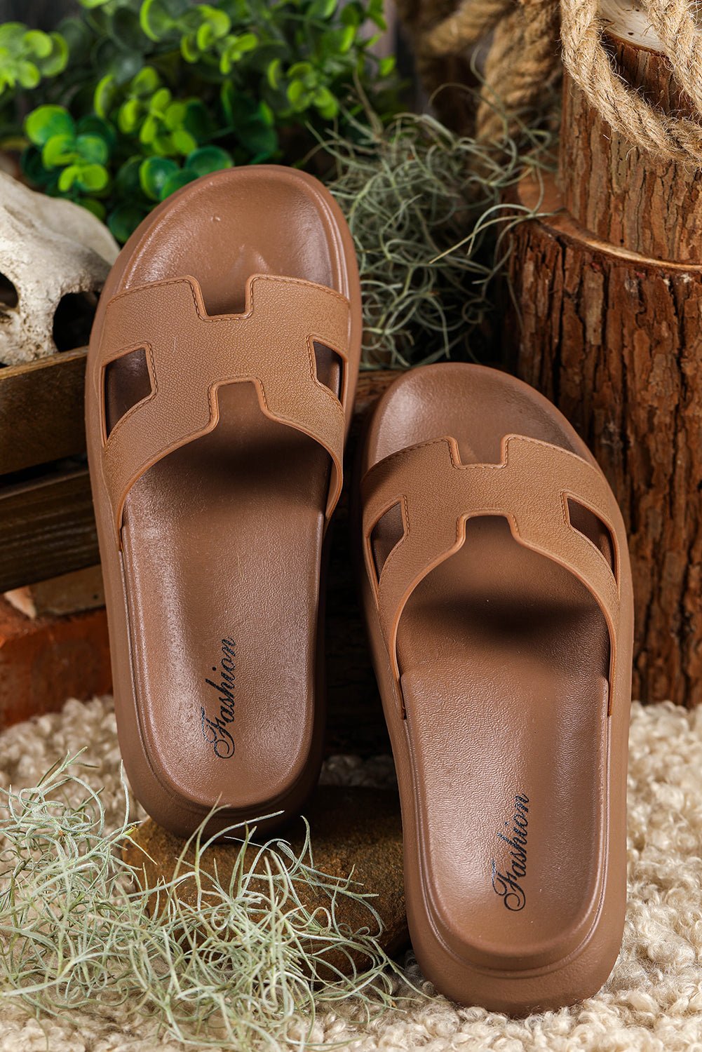 Dames Orthopedische Platform Slippers Uitsnede Design