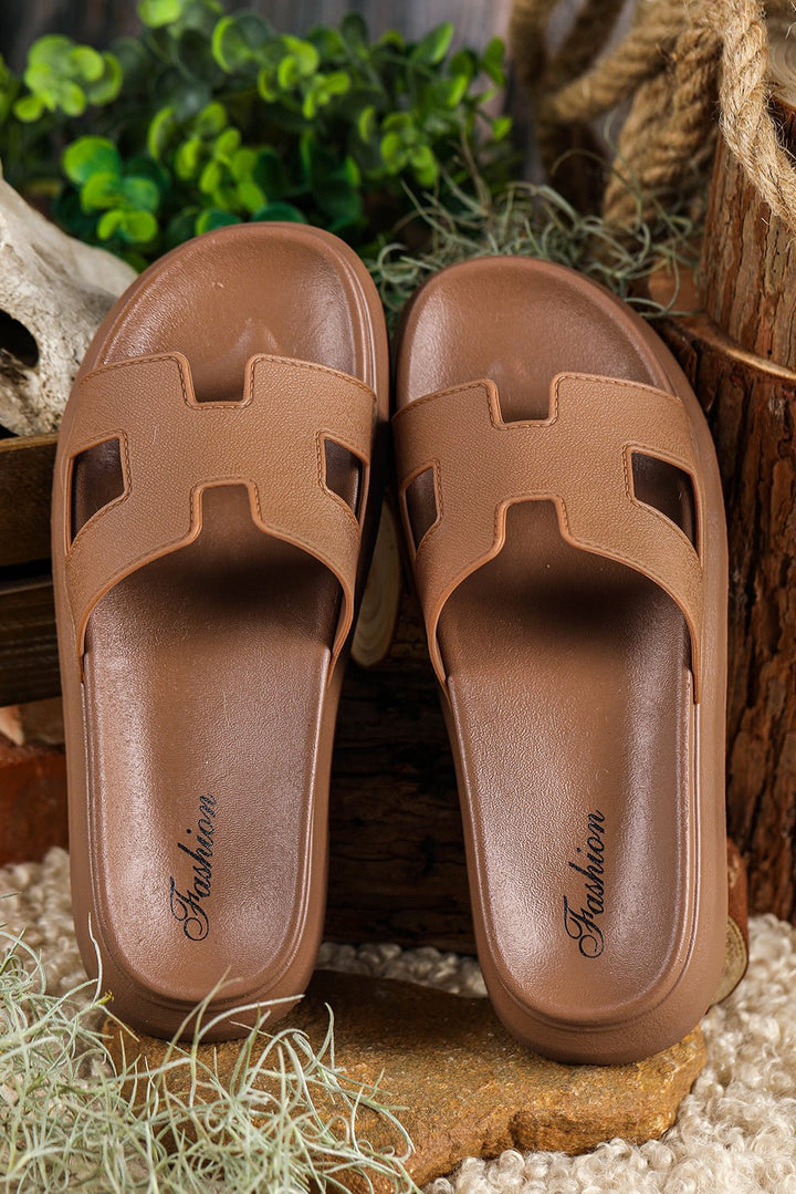 Dames Orthopedische Platform Slippers Uitsnede Design
