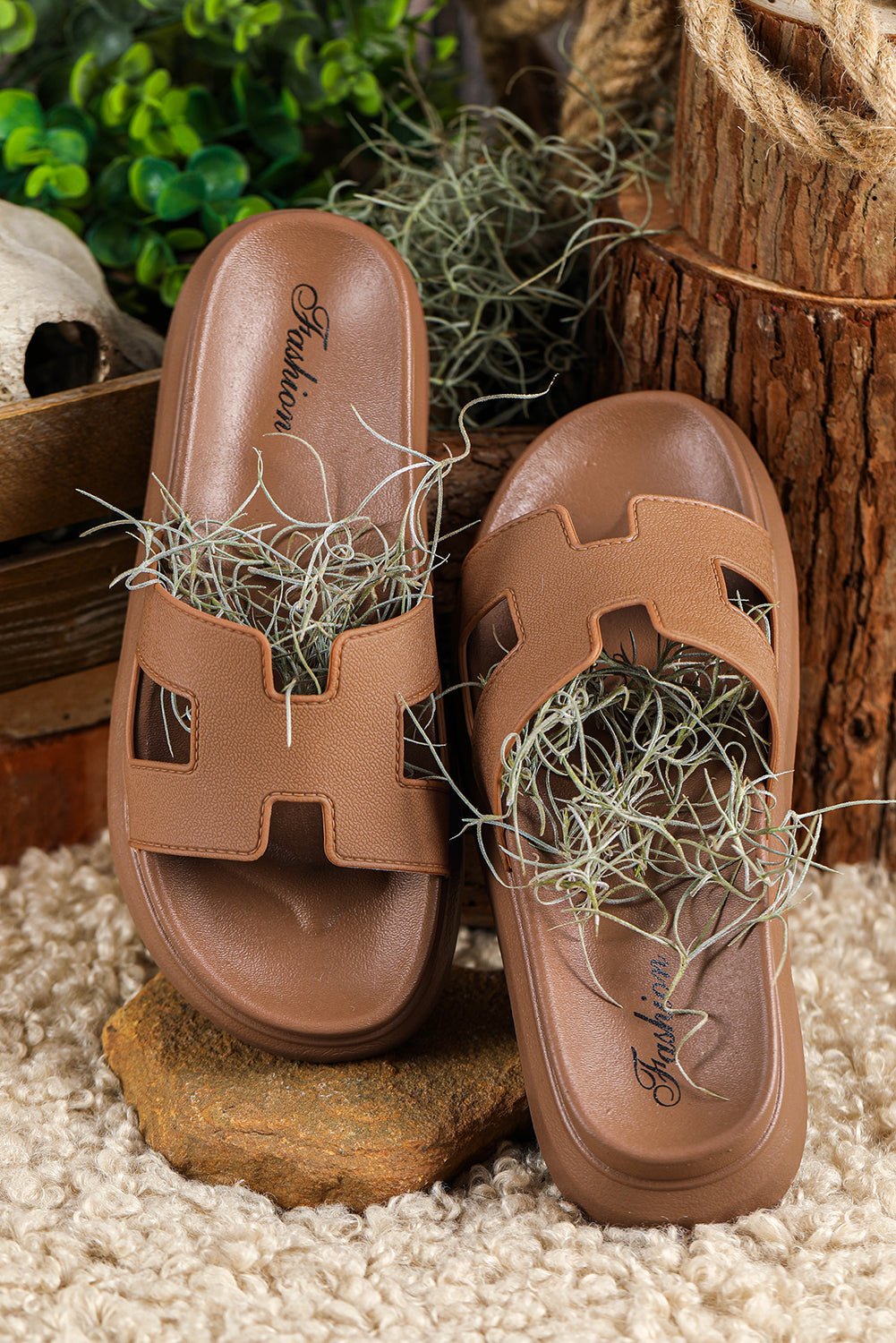 Dames Orthopedische Platform Slippers Uitsnede Design