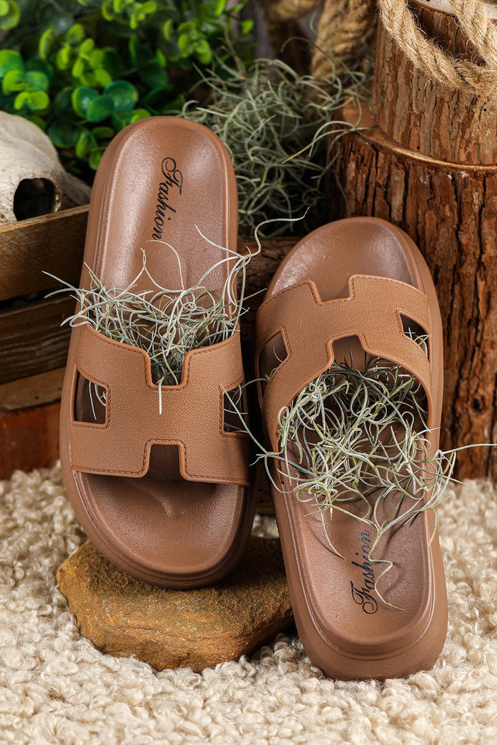 Dames Orthopedische Platform Slippers Uitsnede Design
