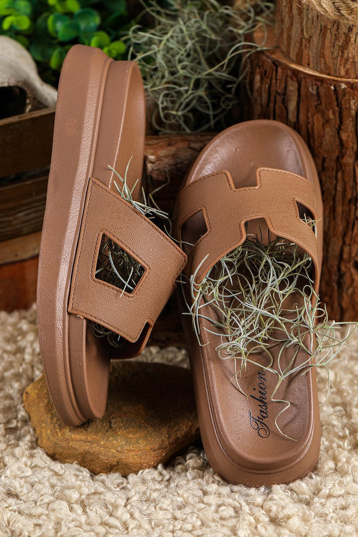 Dames Orthopedische Platform Slippers Uitsnede Design