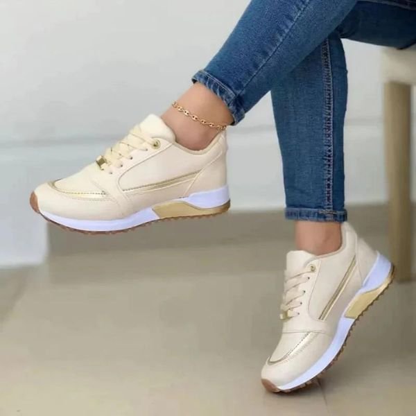 Dames Orthopedische Schokabsorberende Sneakers - Goud