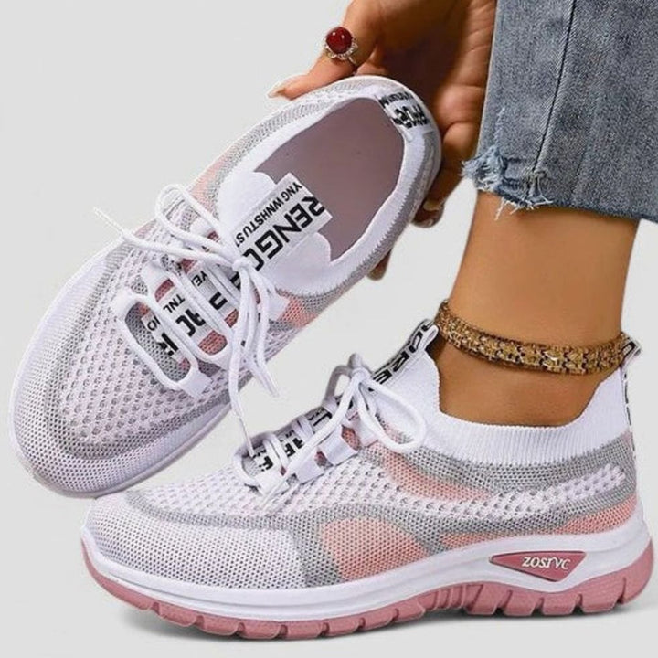 Dames Orthopedische Vetersluiting Lichtgewicht Gebreide Sneakers
