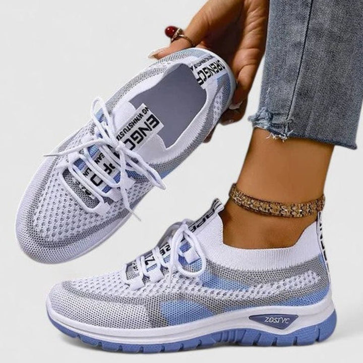 Dames Orthopedische Vetersluiting Lichtgewicht Gebreide Sneakers
