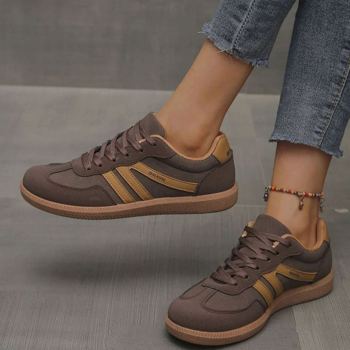 Dames Orthopedische Vetersneakers Brede Teenbox Gewelfde Zool