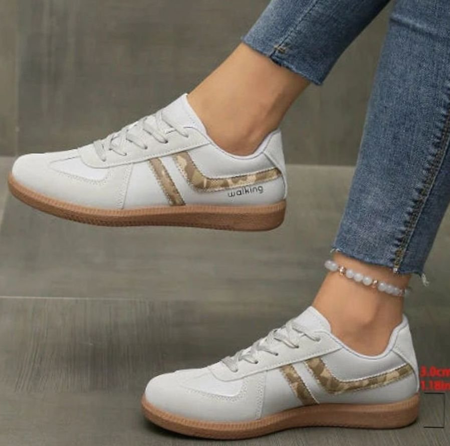 Dames Orthopedische Vetersneakers Brede Teenbox Gewelfde Zool - Grijs