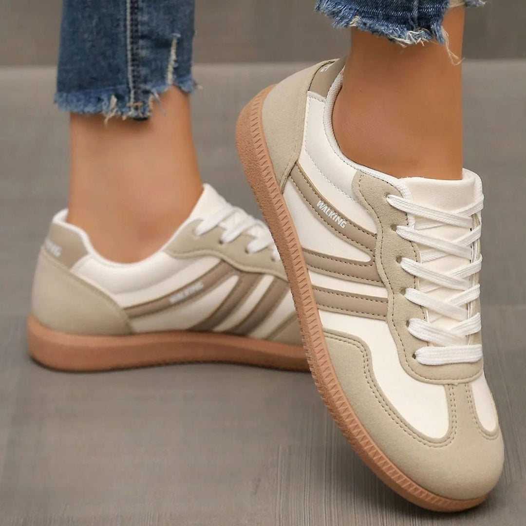 Dames Orthopedische Vetersneakers Brede Teenbox Gewelfde Zool