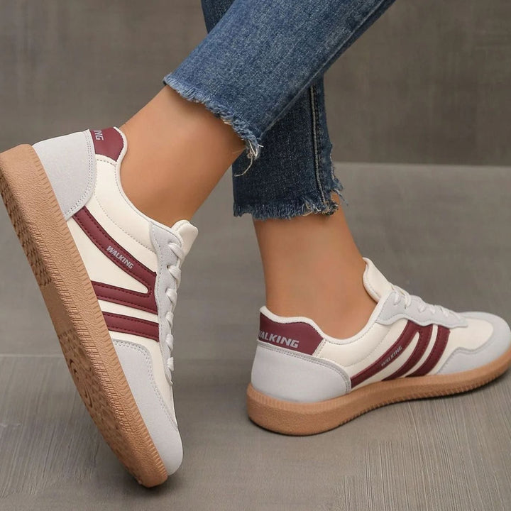 Dames Orthopedische Vetersneakers Brede Teenbox Gewelfde Zool