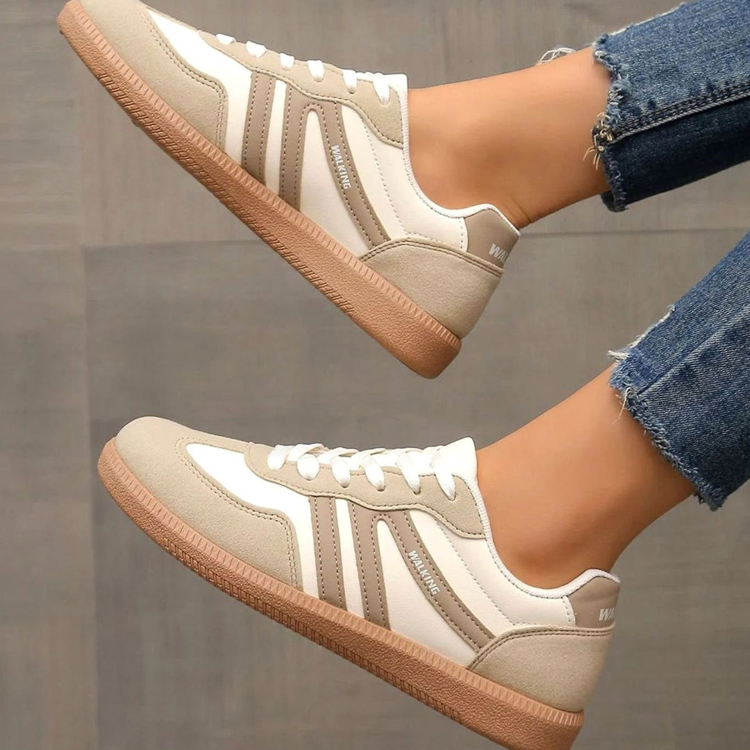 Dames Orthopedische Vetersneakers Brede Teenbox Gewelfde Zool