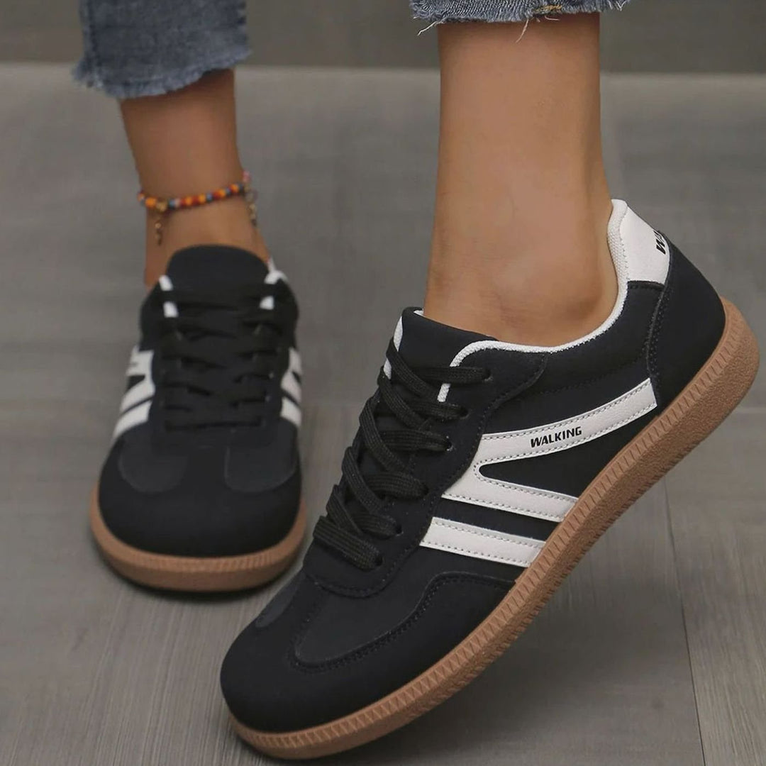 Dames Orthopedische Vetersneakers Brede Teenbox Gewelfde Zool