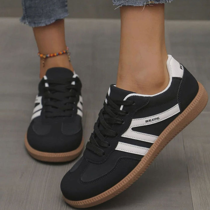 Dames Orthopedische Vetersneakers Brede Teenbox Gewelfde Zool