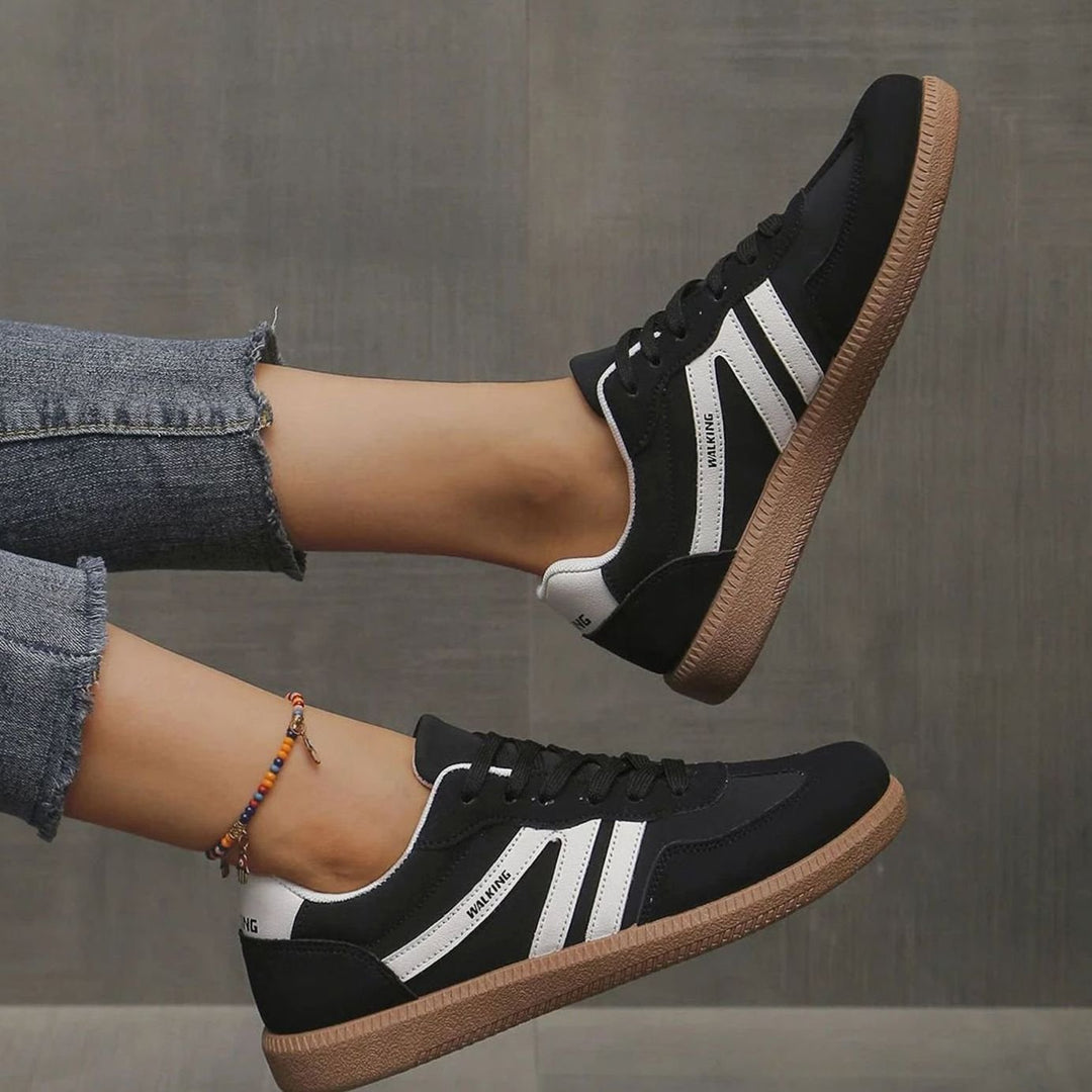 Dames Orthopedische Vetersneakers Brede Teenbox Gewelfde Zool
