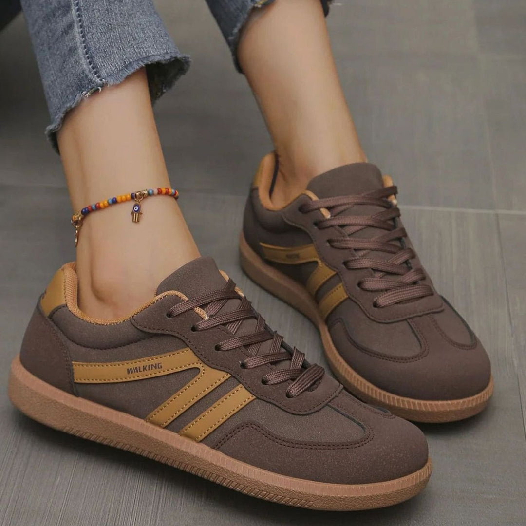 Dames Orthopedische Vetersneakers Brede Teenbox Gewelfde Zool