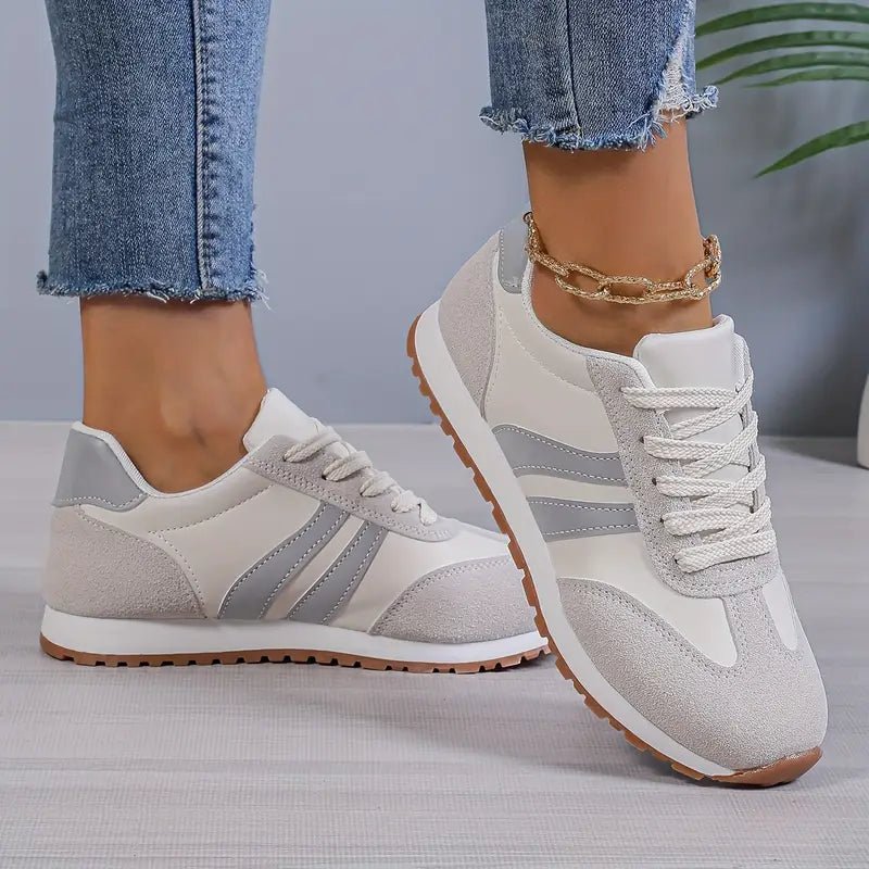 Dames Orthopedische Vetersneakers met Gecushioneerde Binnenzool - Gray