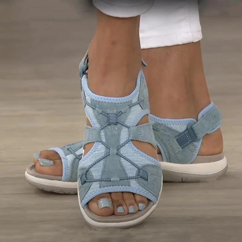Dames Orthopedische Zomer Comfort Sandalen - Blue