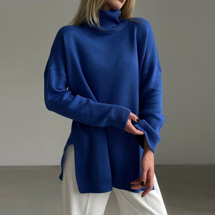 Dames Oversized Coltrui met Zijsplit Katoenmix