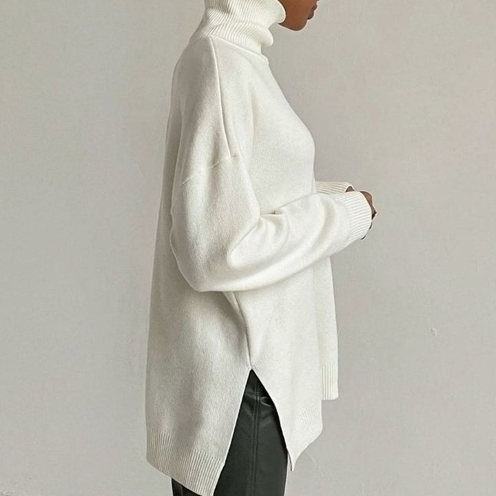 Dames Oversized Coltrui met Zijsplit Katoenmix