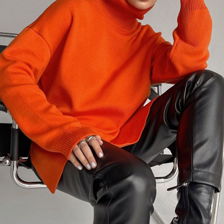 Dames Oversized Coltrui met Zijsplit Katoenmix