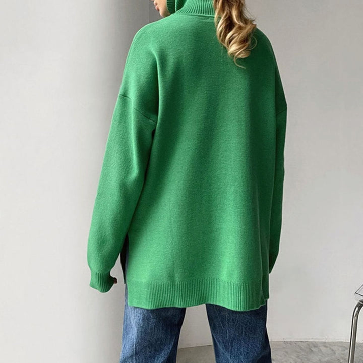 Dames Oversized Coltrui met Zijsplit Katoenmix