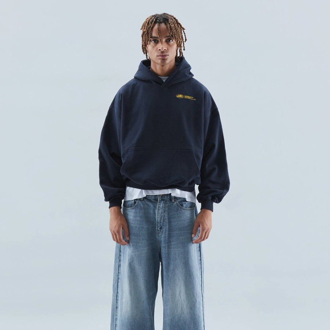 Dames Oversized Cropped Hoodie Katoen-Polyester Mix
