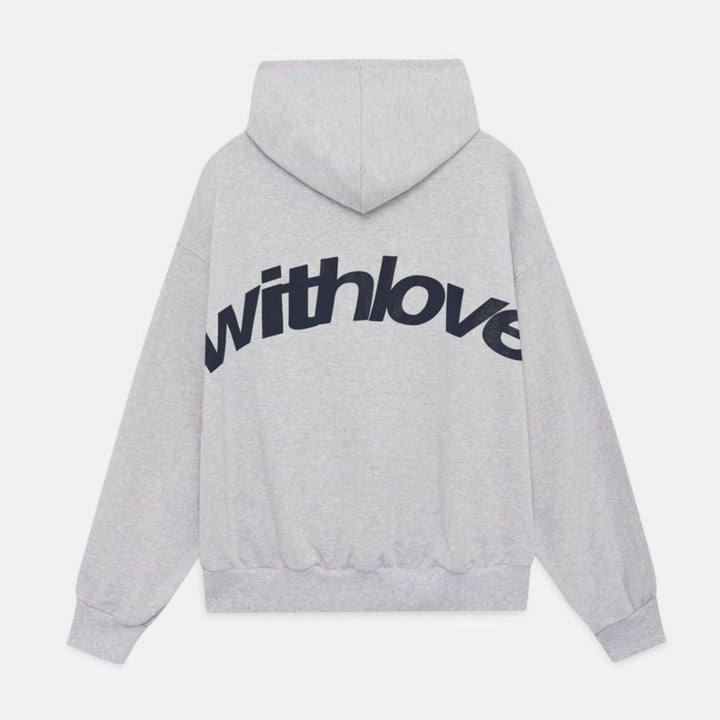 Dames Oversized Cropped Hoodie Katoen-Polyester Mix - Grijs