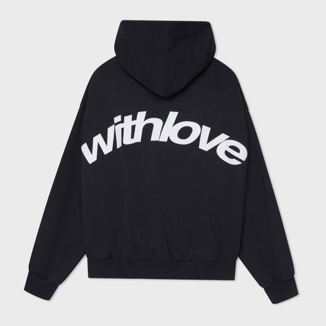 Dames Oversized Cropped Hoodie Katoen-Polyester Mix - Zwart