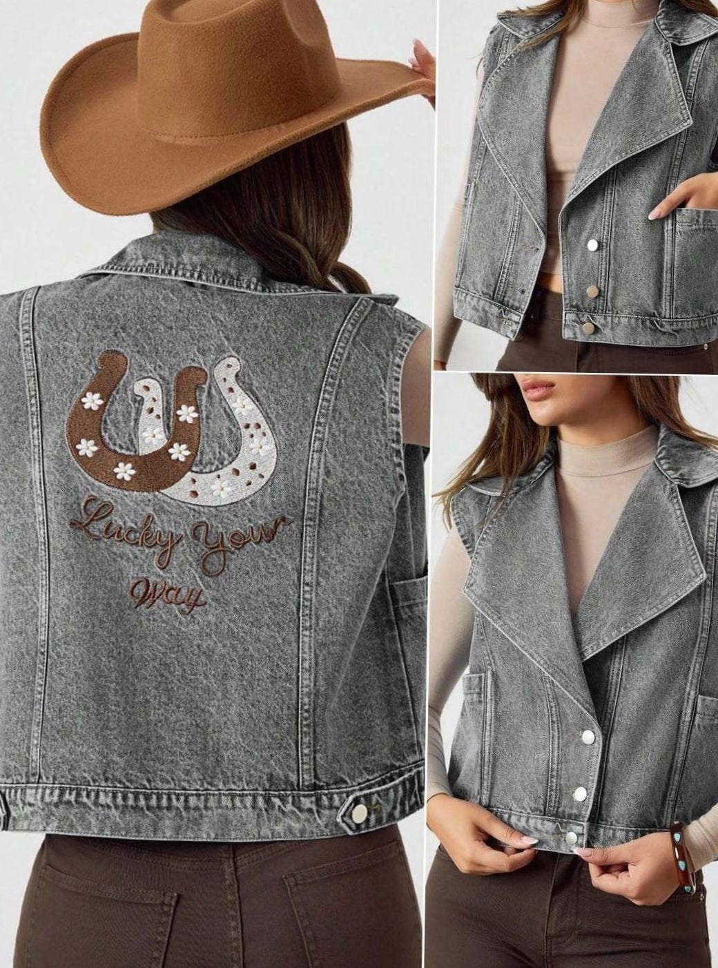 Dames Oversized Denim Jasje Korte Mouwen Knoopsluiting