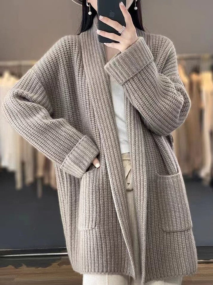 Dames Oversized Gebreide Open Cardigan Herfst Winter