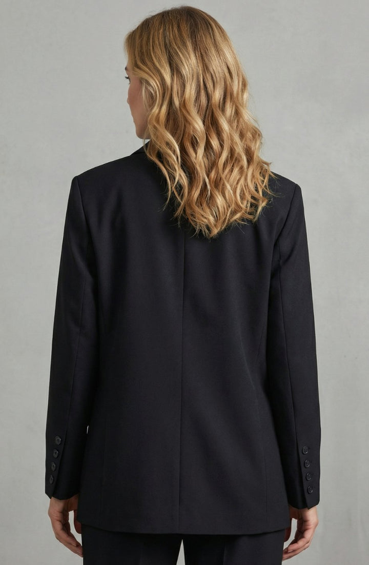 Dames Oversized Getailleerde Blazer met Enkele Knoop