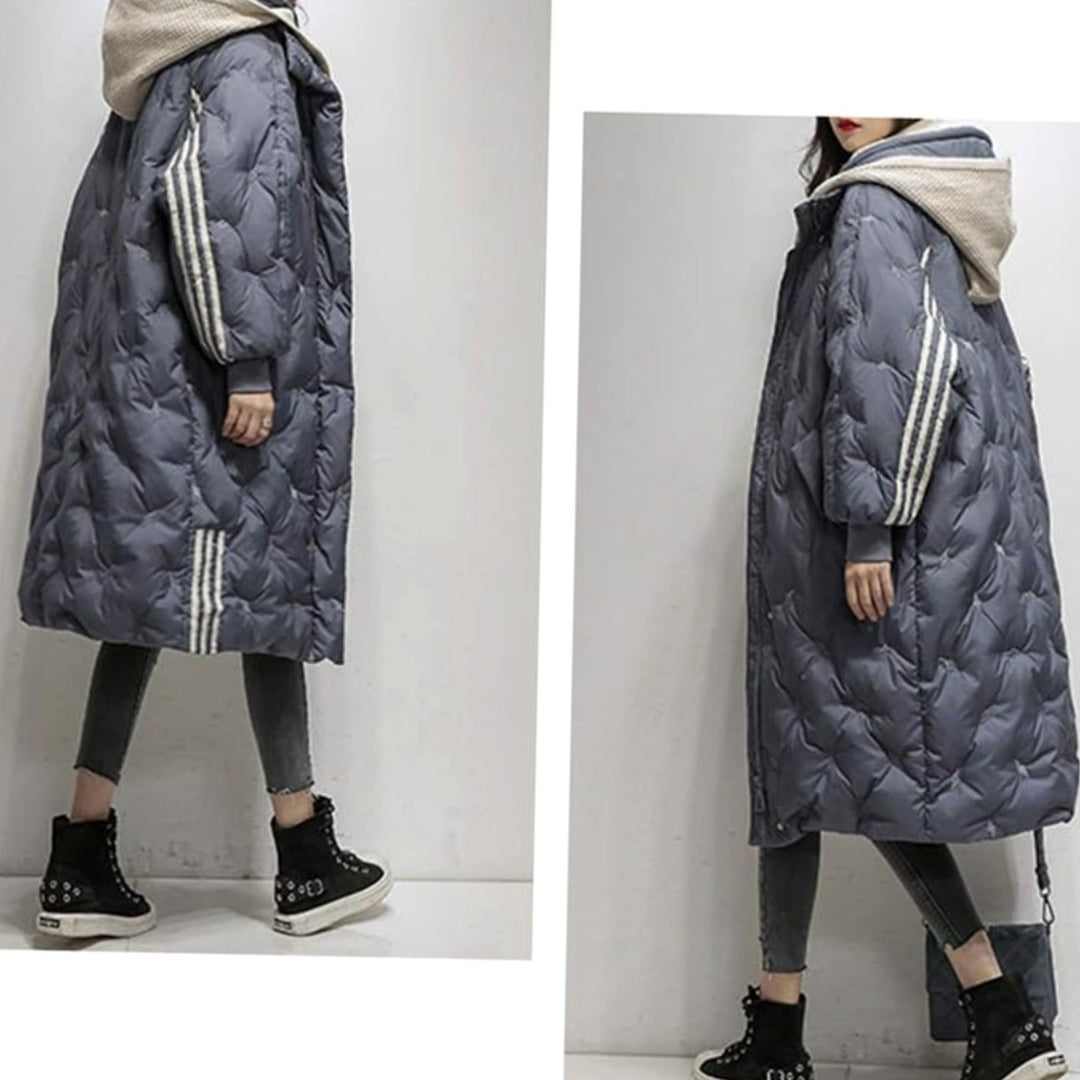 Dames Oversized Gewatteerde Winterjas met Capuchon