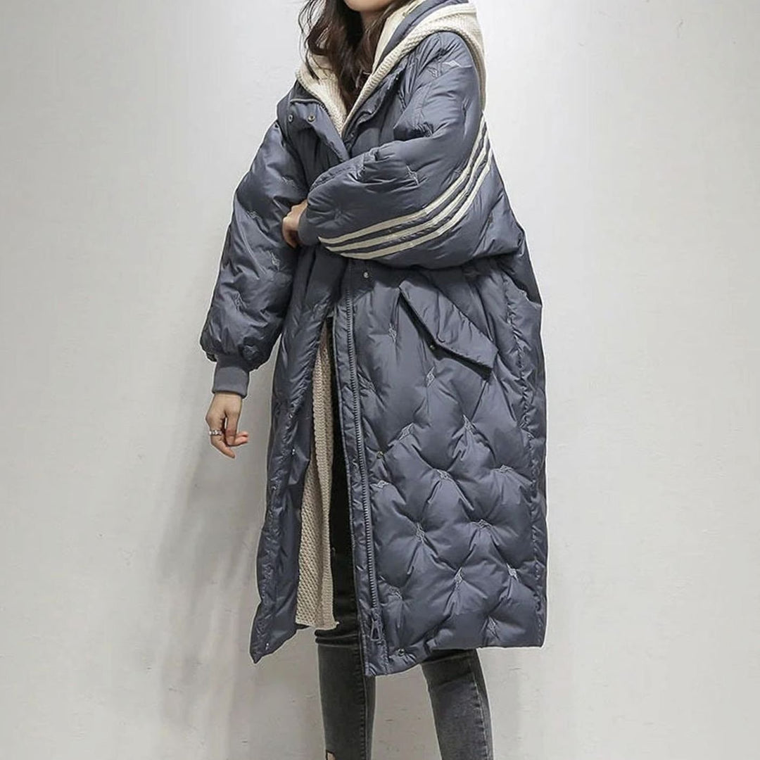 Dames Oversized Gewatteerde Winterjas met Capuchon