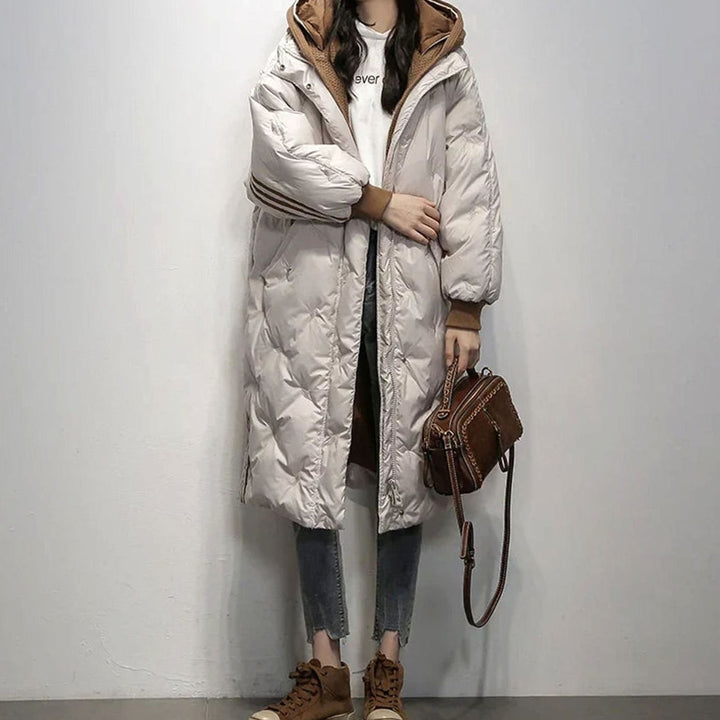 Dames Oversized Gewatteerde Winterjas met Capuchon