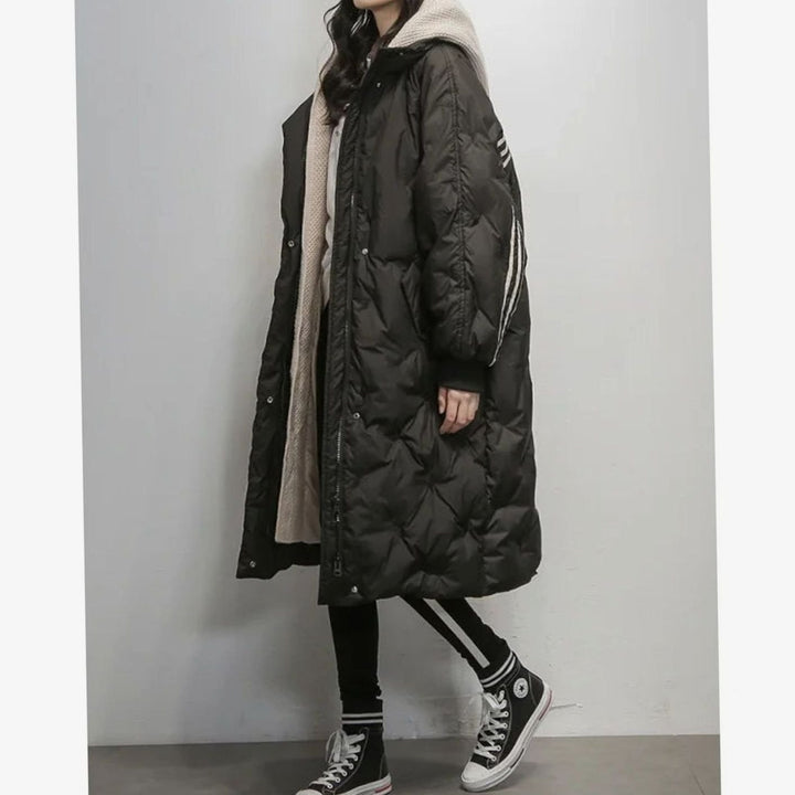 Dames Oversized Gewatteerde Winterjas met Capuchon