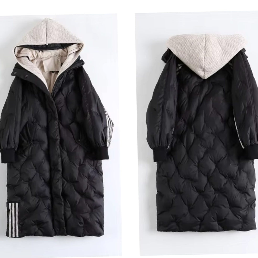 Dames Oversized Gewatteerde Winterjas met Capuchon