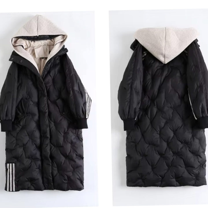 Dames Oversized Gewatteerde Winterjas met Capuchon