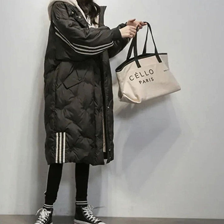 Dames Oversized Gewatteerde Winterjas met Capuchon