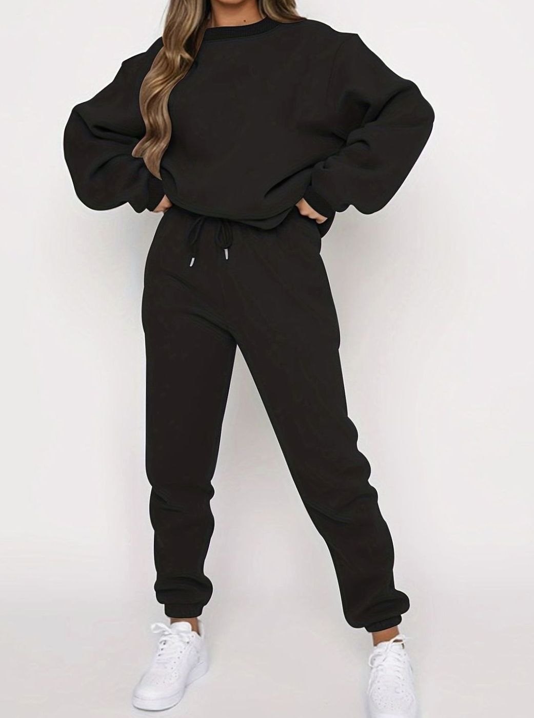 Dames Oversized Hoodie Joggingset Losvallende Sweater Broek