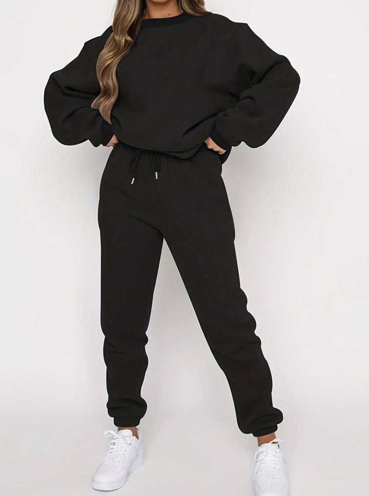 Dames Oversized Hoodie Joggingset Losvallende Sweater Broek
