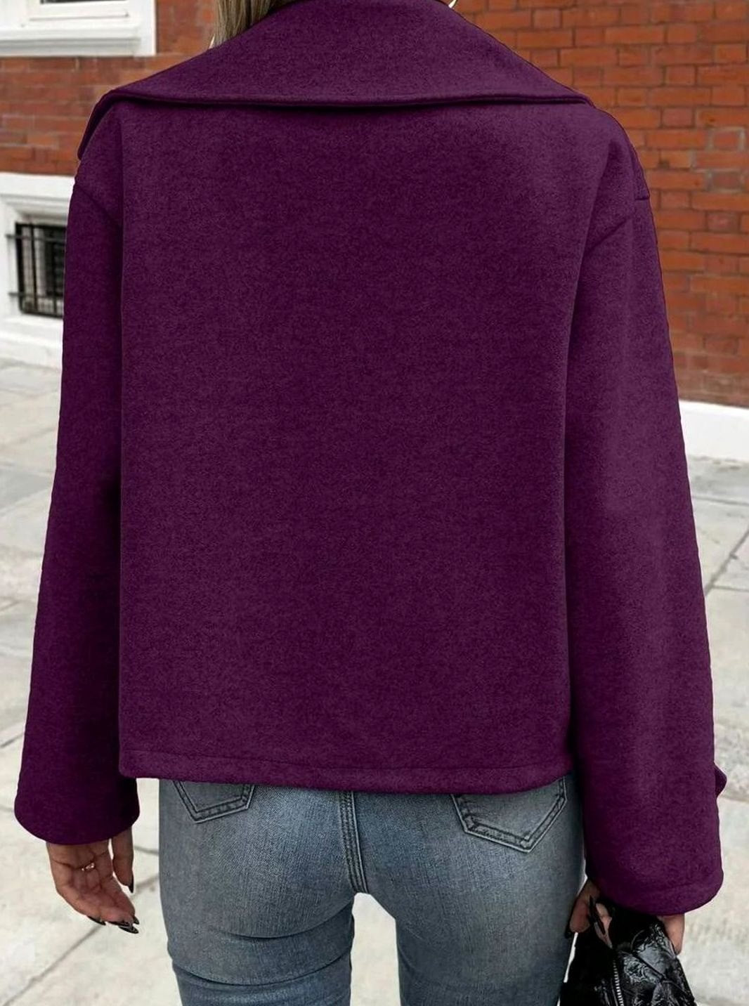 Dames Oversized Jas Brede Revers Double-Breasted Winterjas
