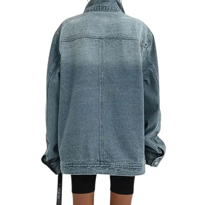 Dames Oversized Spijker Jas Relaxed Fit Asymmetrische Knoopsluiting